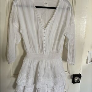 Aerie White Button-Down Dress
